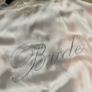 Victoria’s Secret Embroidered 'Bride' Satin Robe and gown set